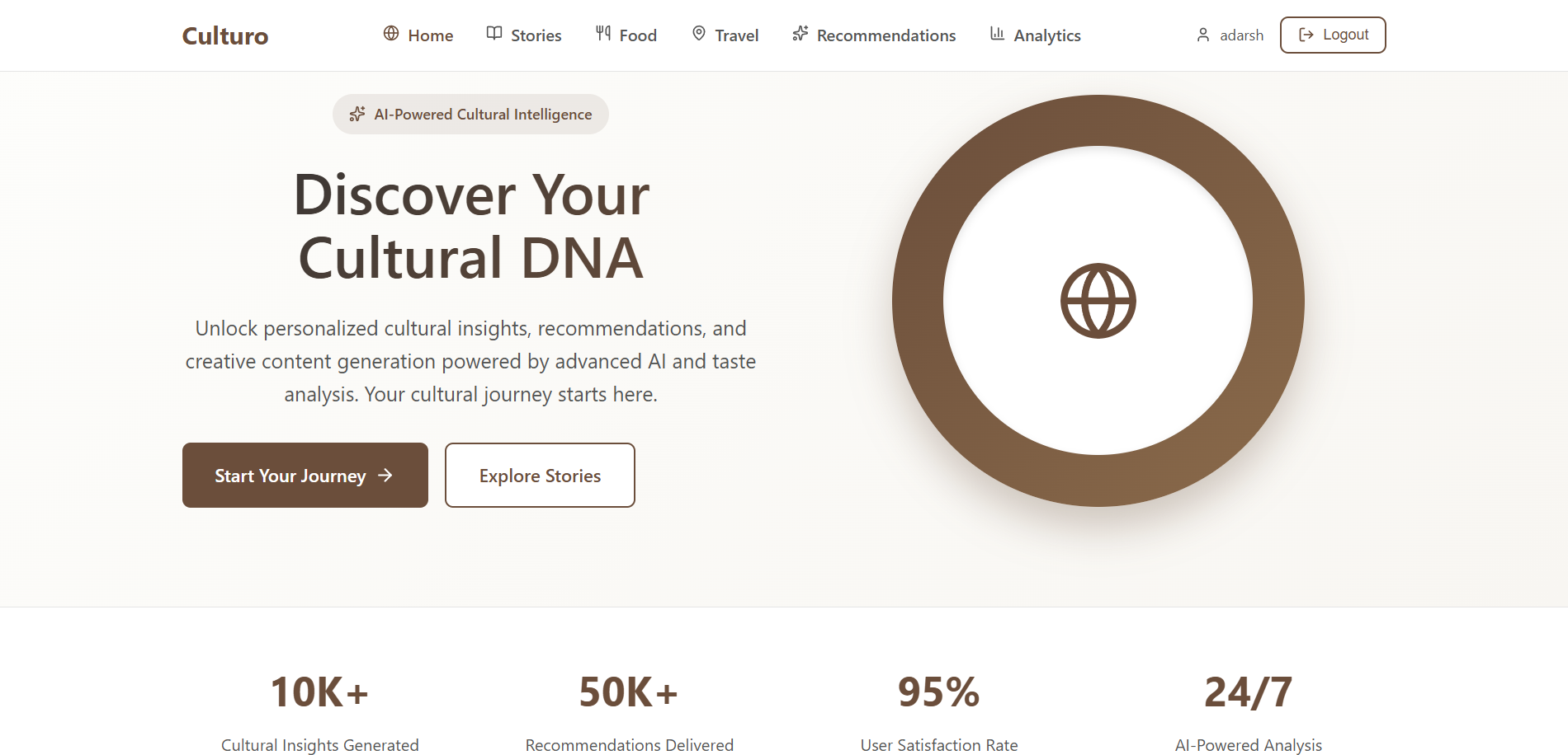 Culturo homepage screenshot